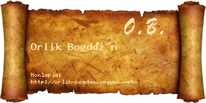 Orlik Bogdán névjegykártya